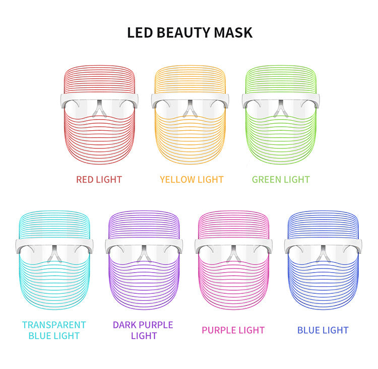 7-Color LED Face Mask - Professional Skin Rejuvenation & Anti-Aging Light Therapy