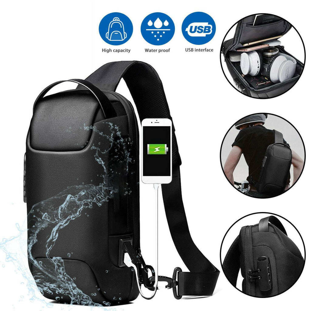 Minimalist Crossbody Sling Bag - Waterproof Chest Pack for Travel & Everyday